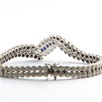 Bracciale Goldside Donna in Oro bianco Zaffiro 0.50 Ct BR.GS004 - BR.GS004